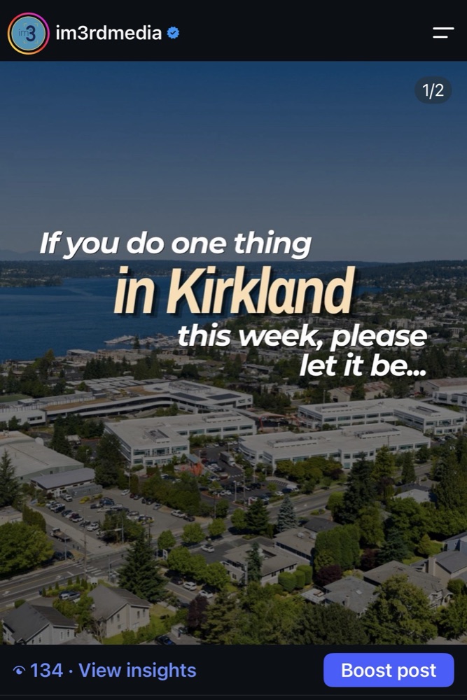 Neighborhood post about things to do in Kirkland this week